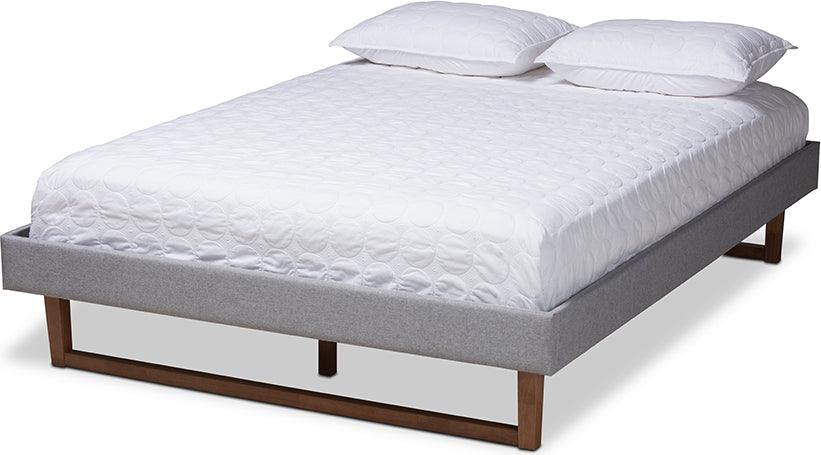 Wholesale Interiors Beds - Liliya Full Bed Gray & Walnut