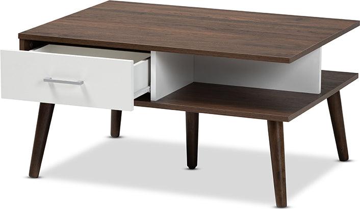 Wholesale Interiors Coffee Tables - Merlin Coffee Table Walnut & White