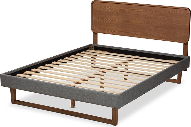 Wholesale Interiors Beds - Ayla King Bed Gray & Walnut