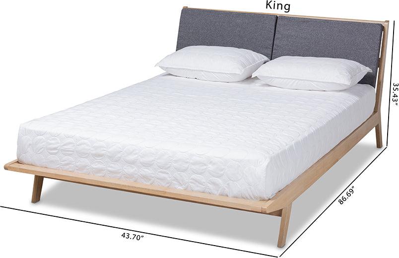 Wholesale Interiors Beds - Emile King Bed Gray & Natural