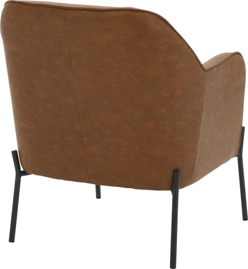 Lumisource Accent Chairs - Daniella Contemporary Accent Chair In Black Metal & Camel Faux Leather