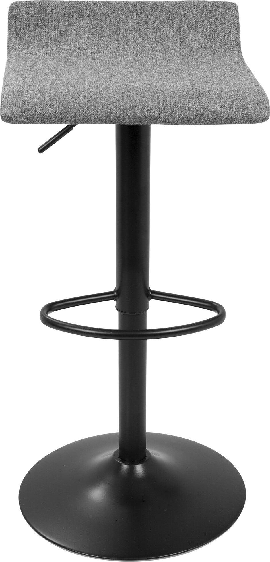 Lumisource Barstools - Ale Barstool - XL (Set of 2) Black & Gray (Set of 2)