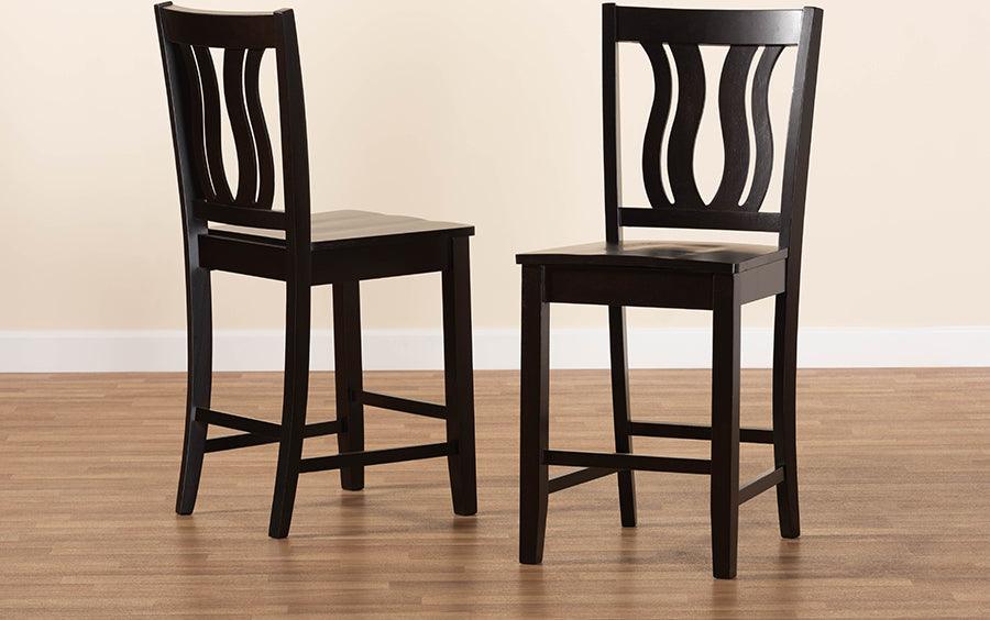 Wholesale Interiors Barstools - Fenton Bar Stool Dark Brown (Set of 2)