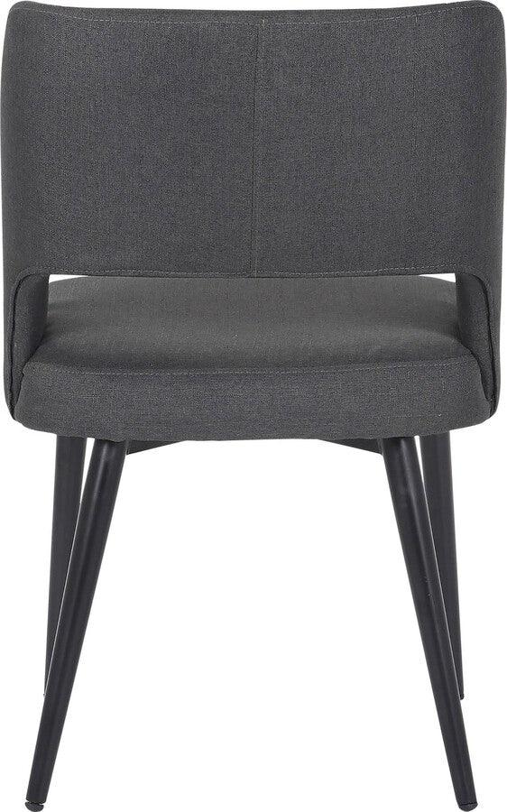 Lumisource Accent Chairs - Valencia Chair In Black Steel & Charcoal Fabric