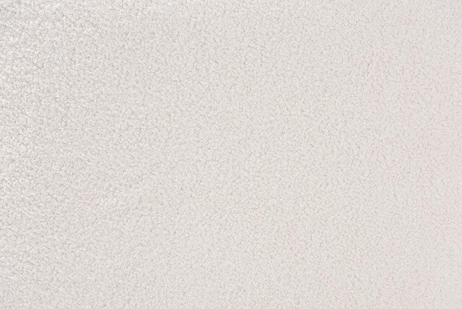 Wholesale Interiors Ottomans & Stools - Brielle Contemporary Ivory Boucle Upholstered and Natural Brown Finished Wood Ottoman