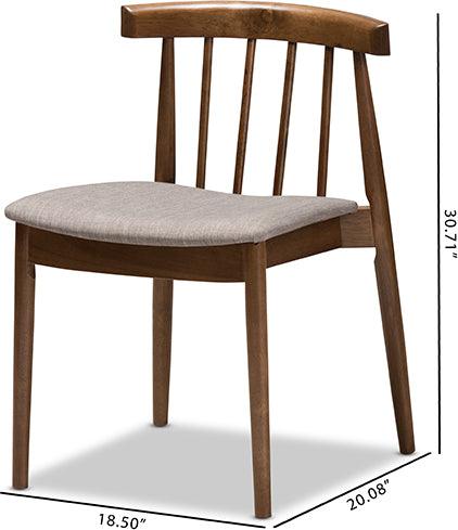 Wholesale Interiors Dining Chairs - Wyatt Mid-Century Modern Walnut Wood Dining Chair (Set of 2)