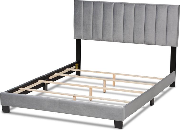 Wholesale Interiors Beds - Clare Full Bed Gray & Black