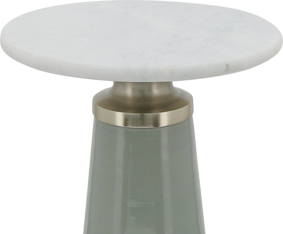 Sagebrook Home Side & End Tables - Marble Top, 21"h Nebular Side Table, Gray
