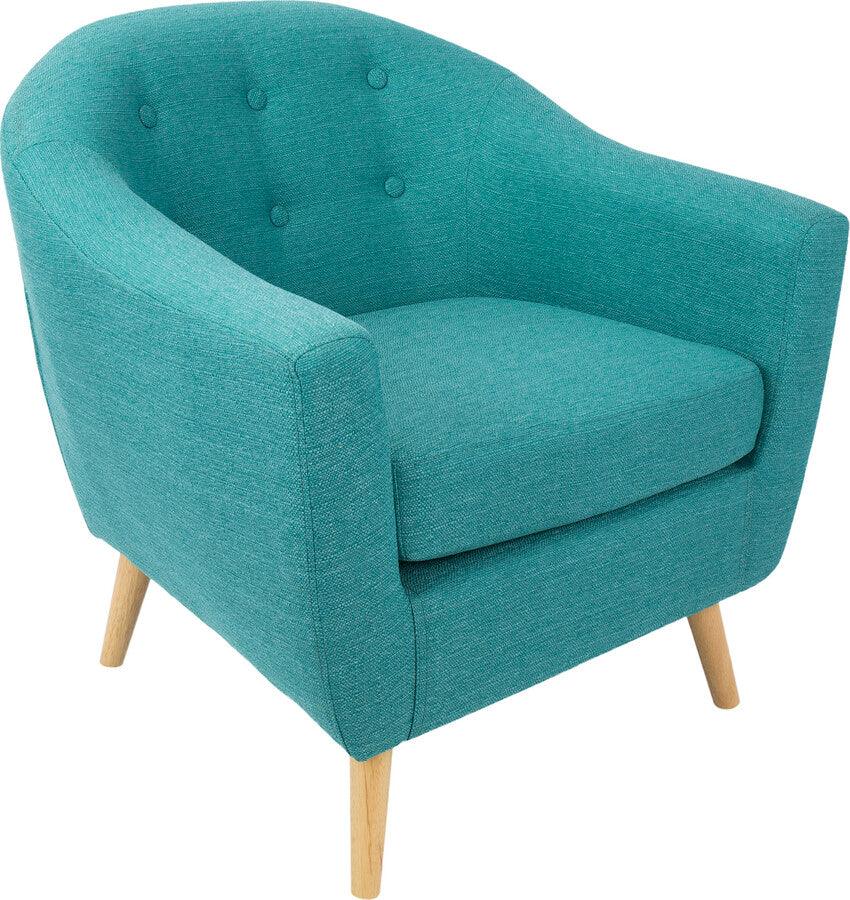 Lumisource Accent Chairs - Rockwell Mid Century Modern Accent Chair in Teal