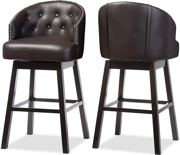 Wholesale Interiors Barstools - Avril Bar Stool Brown (Set of 2)