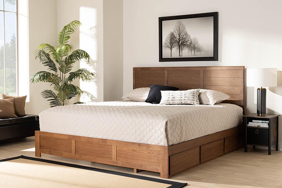 Wholesale Interiors Beds - Lisa King Storage Bed Ash Walnut