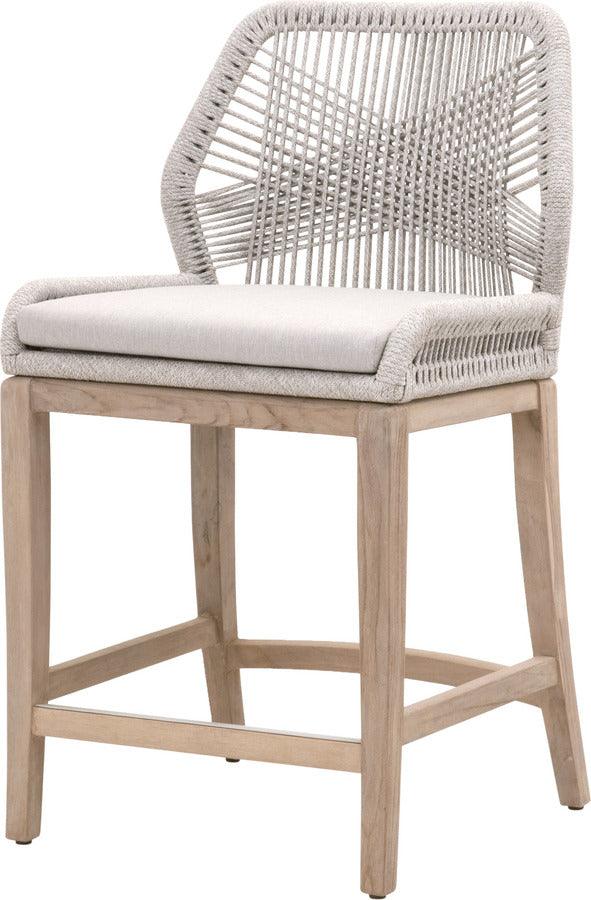 Essentials For Living Outdoor Barstools - Loom Outdoor Counter Stool Gray Teak