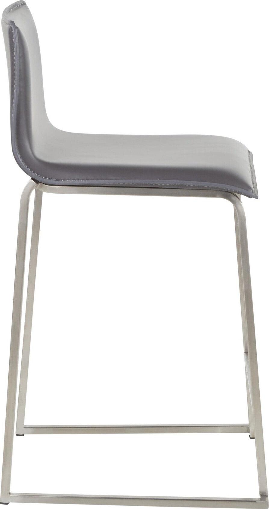 Lumisource Barstools - Mara Counter Stool & Gray (Set of 2)