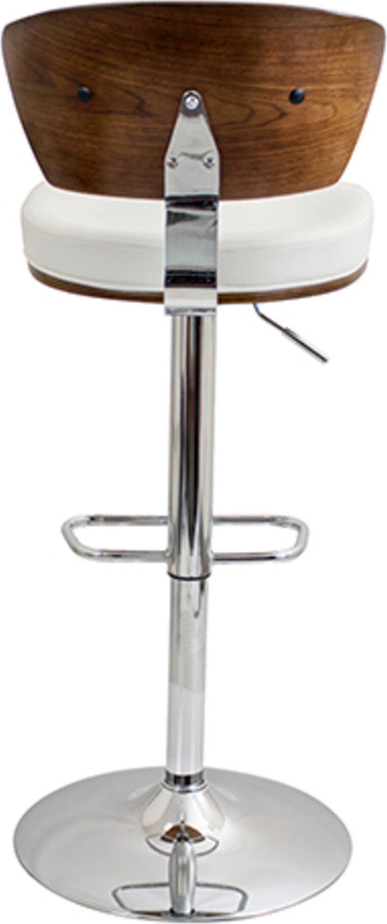 Lumisource Barstools - Ravinia Barstool Walnut & White