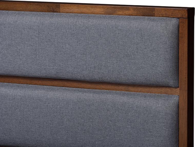 Wholesale Interiors Beds - Macey King Storage Bed Gray & Walnut Brown