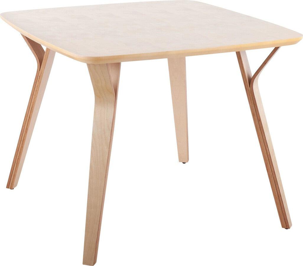 Lumisource Dining Tables - Folia Mid-Century Modern Dinette Table in Natural Wood