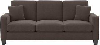 Bush Business Furniture Sofas & Couches - 85W Sofa Chocolate Brown Microsuede Fabric