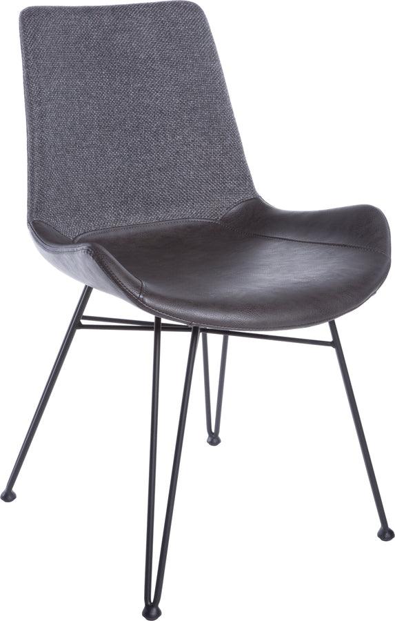 Euro Style Dining Chairs - Alisa Side Chair in Dark Gray - Set of 2