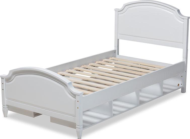 Wholesale Interiors Beds - Elise Twin Storage Bed White