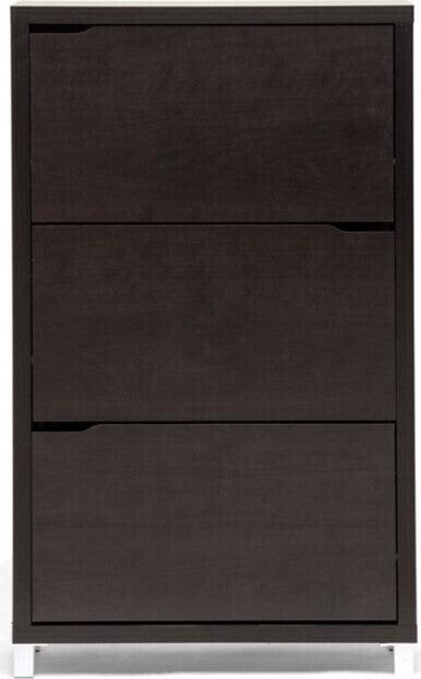 Wholesale Interiors Shoe Storage - Simms Modern Shoe Cabinet Dark Brown