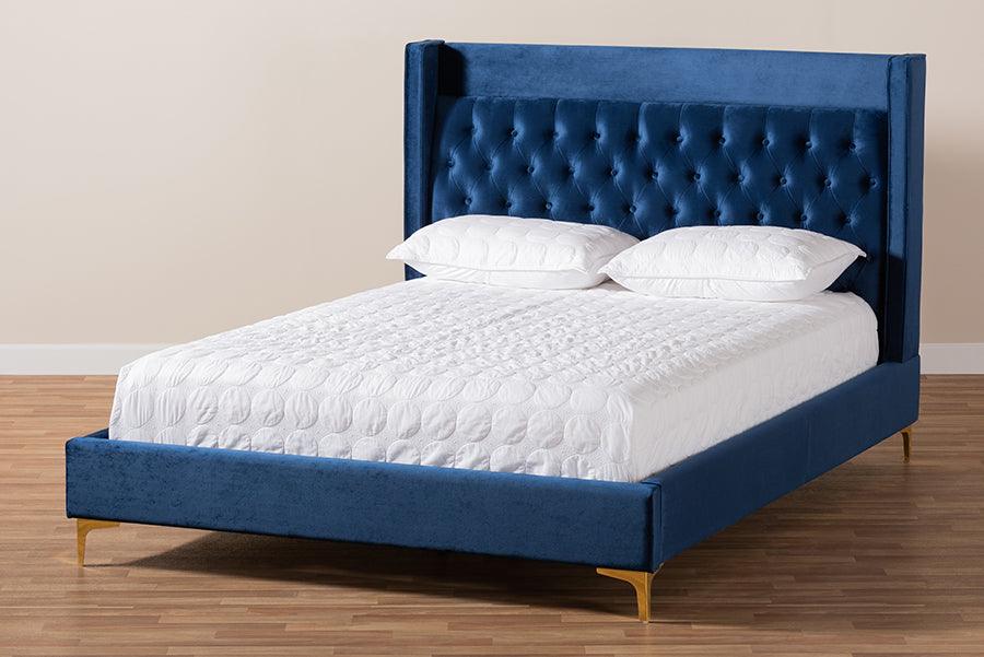 Wholesale Interiors Beds - Valery King Bed Navy