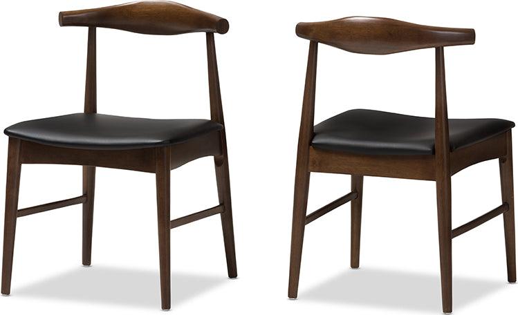 Wholesale Interiors Dining Chairs - Winton Mid-Century Modern Walnut Wood Dining Chair (Set of 2)