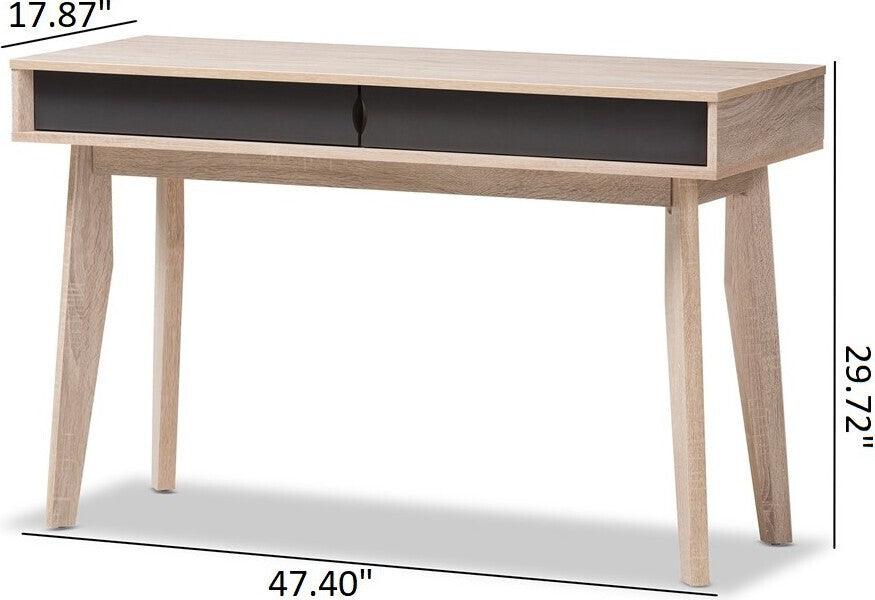 Wholesale Interiors Desks - Fella Study Desk Oak & Gray