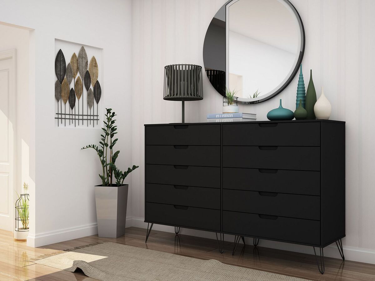 Black modern outlet tall dresser