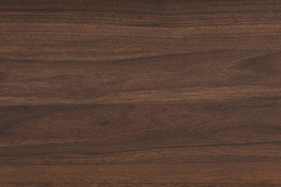 Wholesale Interiors Coffee Tables - Cormac Mid-Century Modern Brown Wood and Gold Metal 2-Drawer Coffee Table