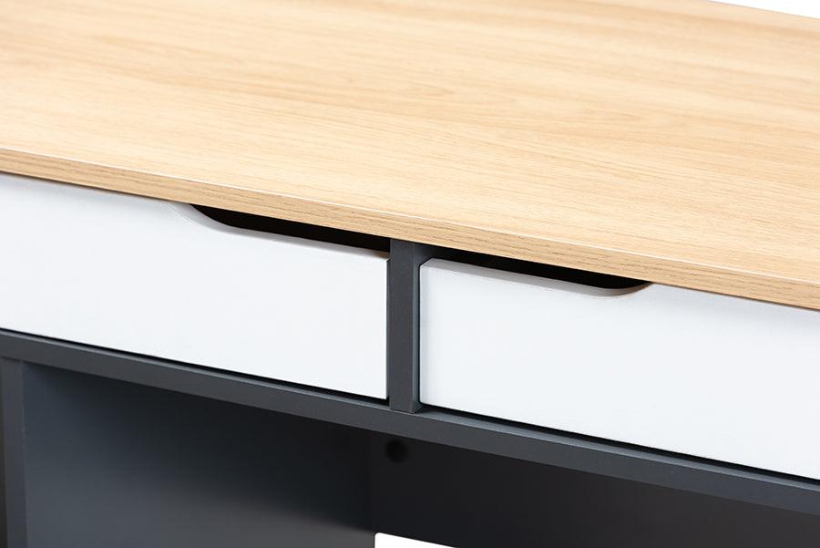 Wholesale Interiors Desks - Reed 2-Drawer Wood Computer Desk Multicolor