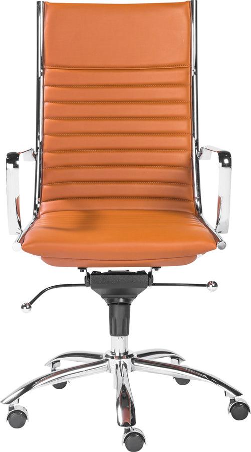 Euro Style Task Chairs - Dirk High Back Office Chair Cognac