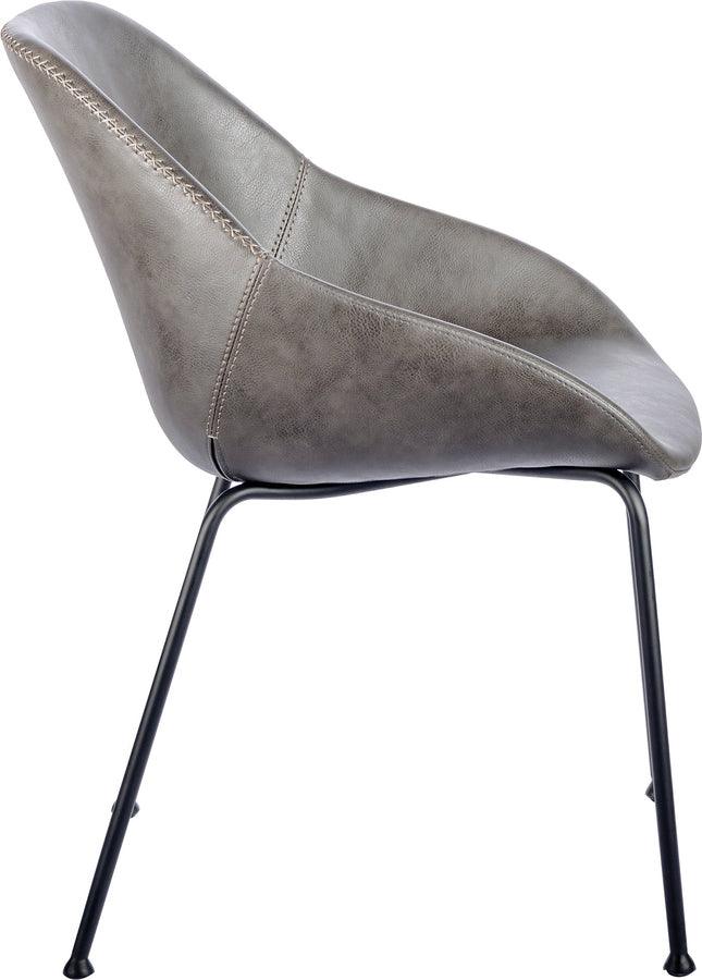 Euro Style Dining Chairs - Corinna Side Chair in Dark Gray - Set of 2