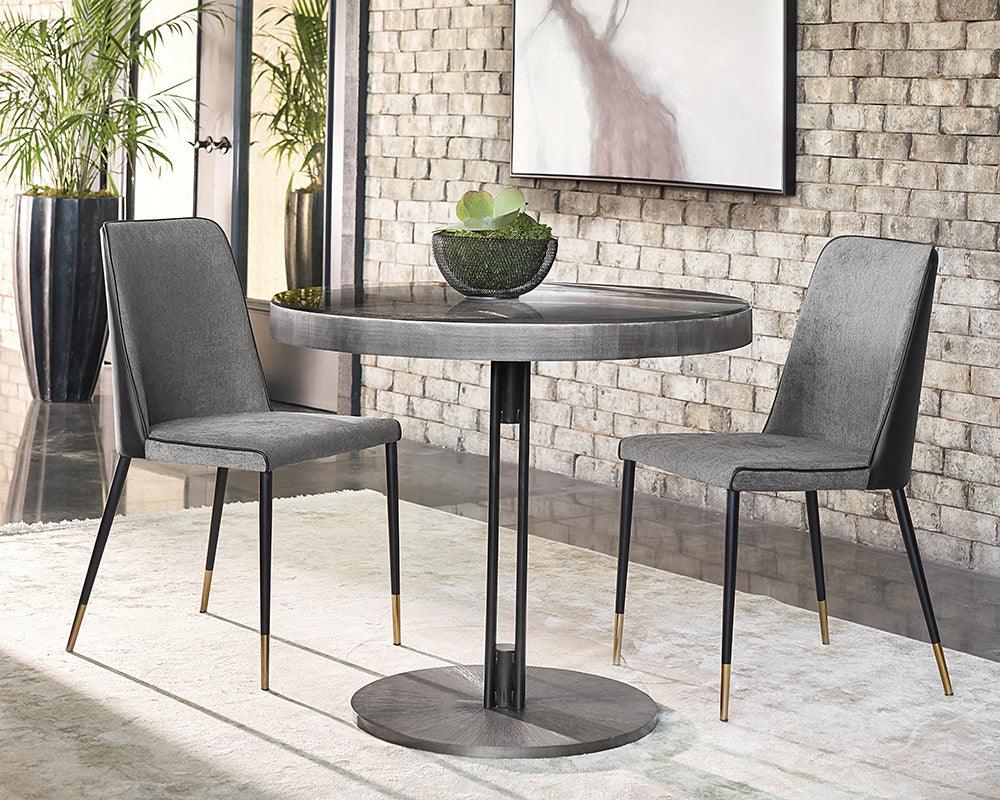 SUNPAN Outdoor Dining Tables - Terry Bistro Table - Round - 35.5" Gray