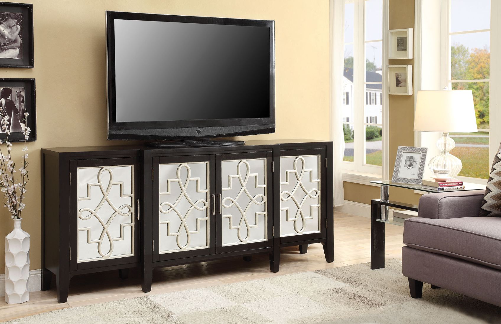 The Fulfiller Coffee Tables - Kacia Console Table, Antique Black (90188)
