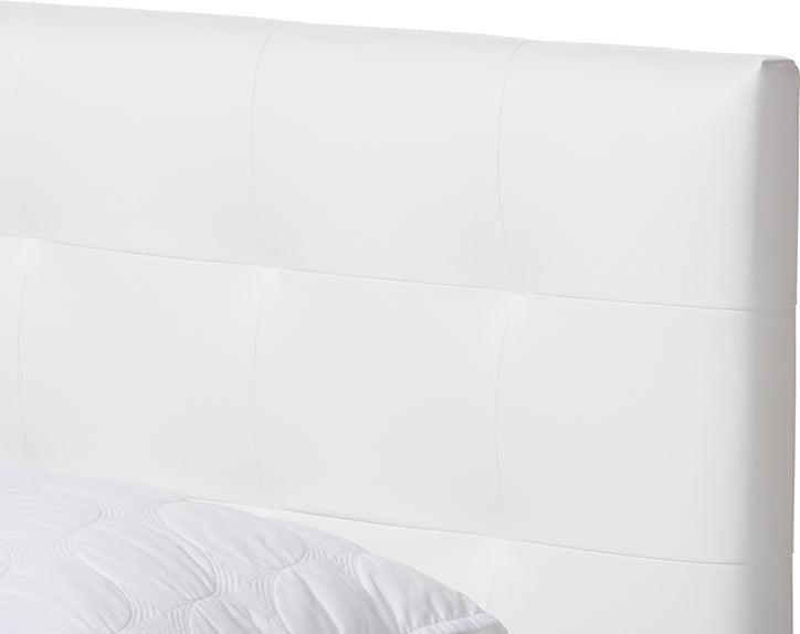 Wholesale Interiors Beds - Mitchell King Bed White/Walnut Brown