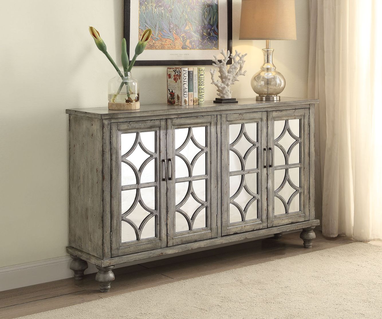 ACME Furniture TV & Media Units - Velika Console Table, Weathered Gray