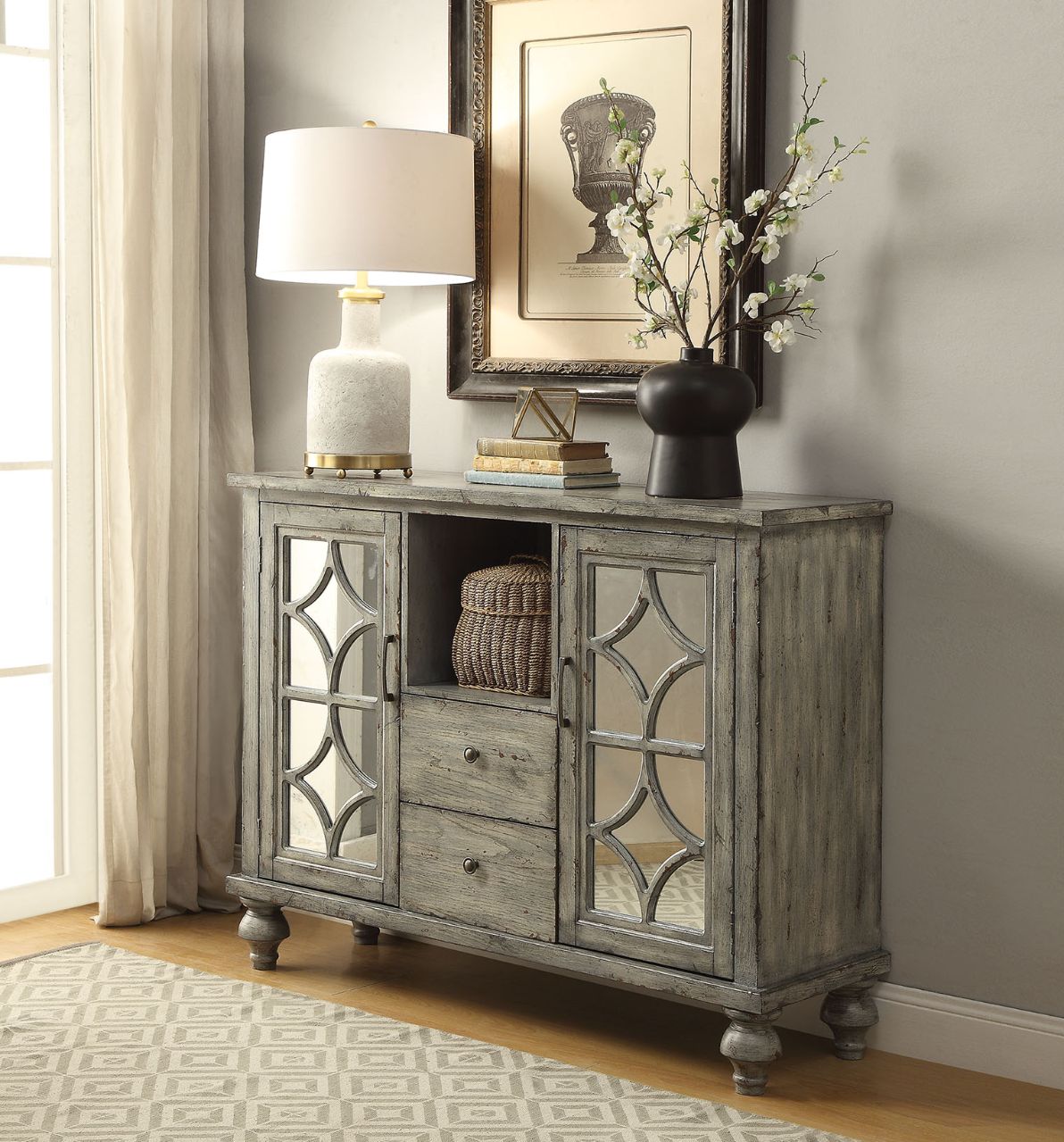 Velika Console Table, Weathered Gray