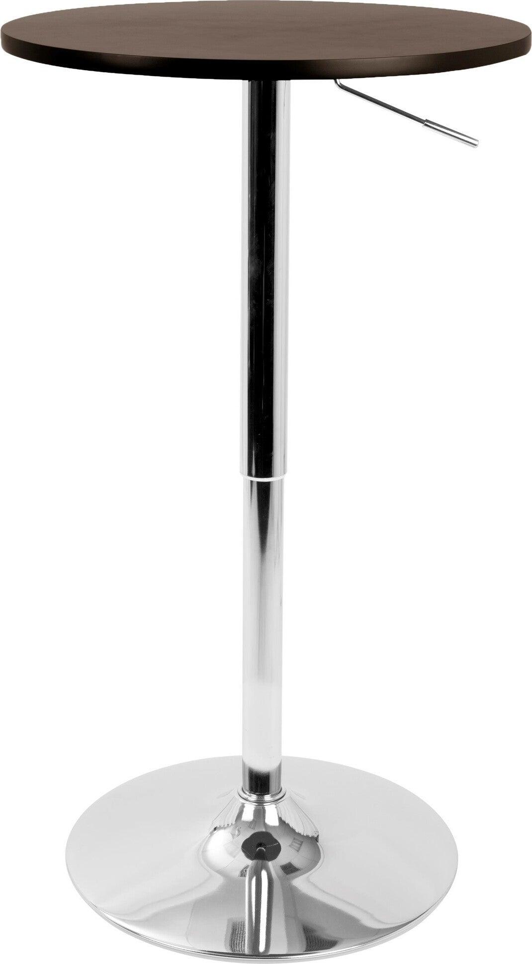Lumisource Bar Tables - Adjustable Contemporary Bar Table in Brown