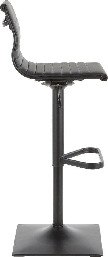 Lumisource Barstools - Masters Contemporary Barstool in Black Metal and Black Faux Leather