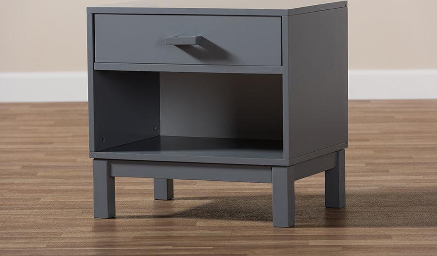Wholesale Interiors Nightstands & Side Tables - Deirdre Nightstand Gray