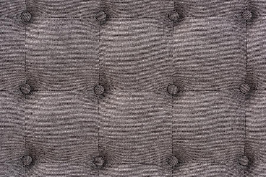 Wholesale Interiors Ottomans & Stools - Alvere Modern and Contemporary Grey Fabric Walnut Cocktail Ottoman