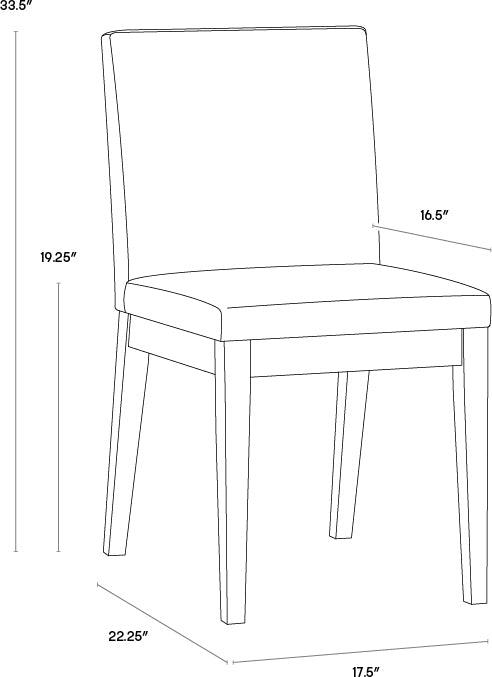 SUNPAN Dining Chairs - Branson Dining Chair - Dark Grey (Set of 2)