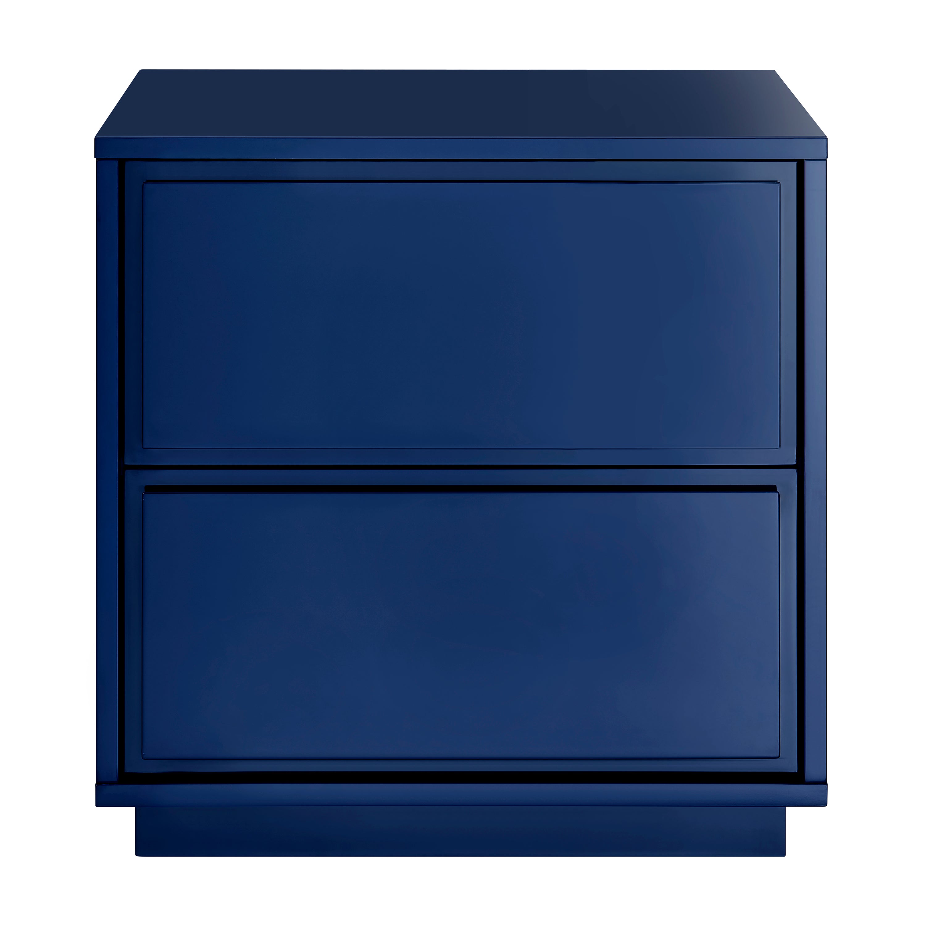 Euro Style Nightstands & Side Tables - Tresero Nightstand in High Gloss Deep Blue