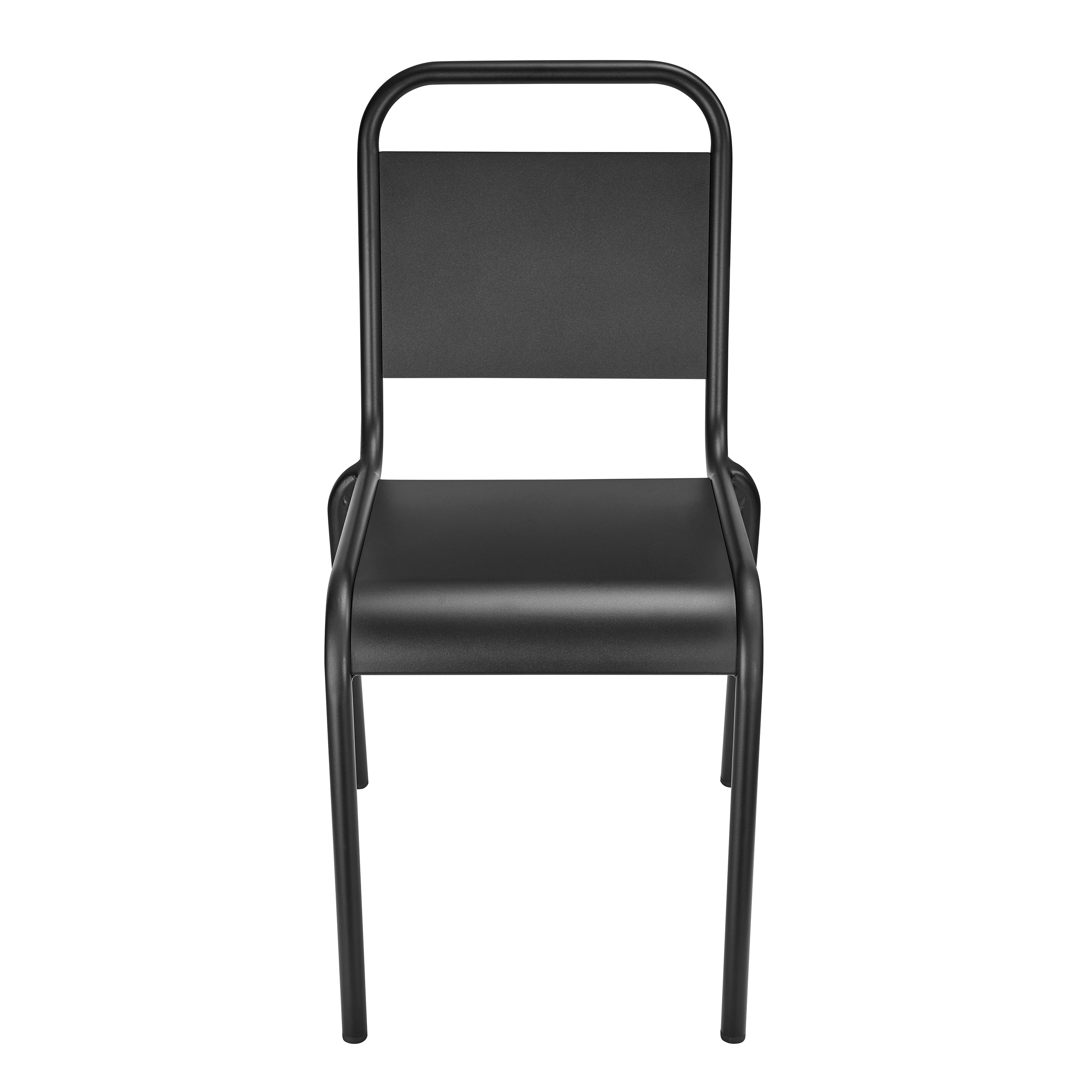 Euro Style Dining Chairs - Otis Outdoor Side Chair in Black - Set of 2