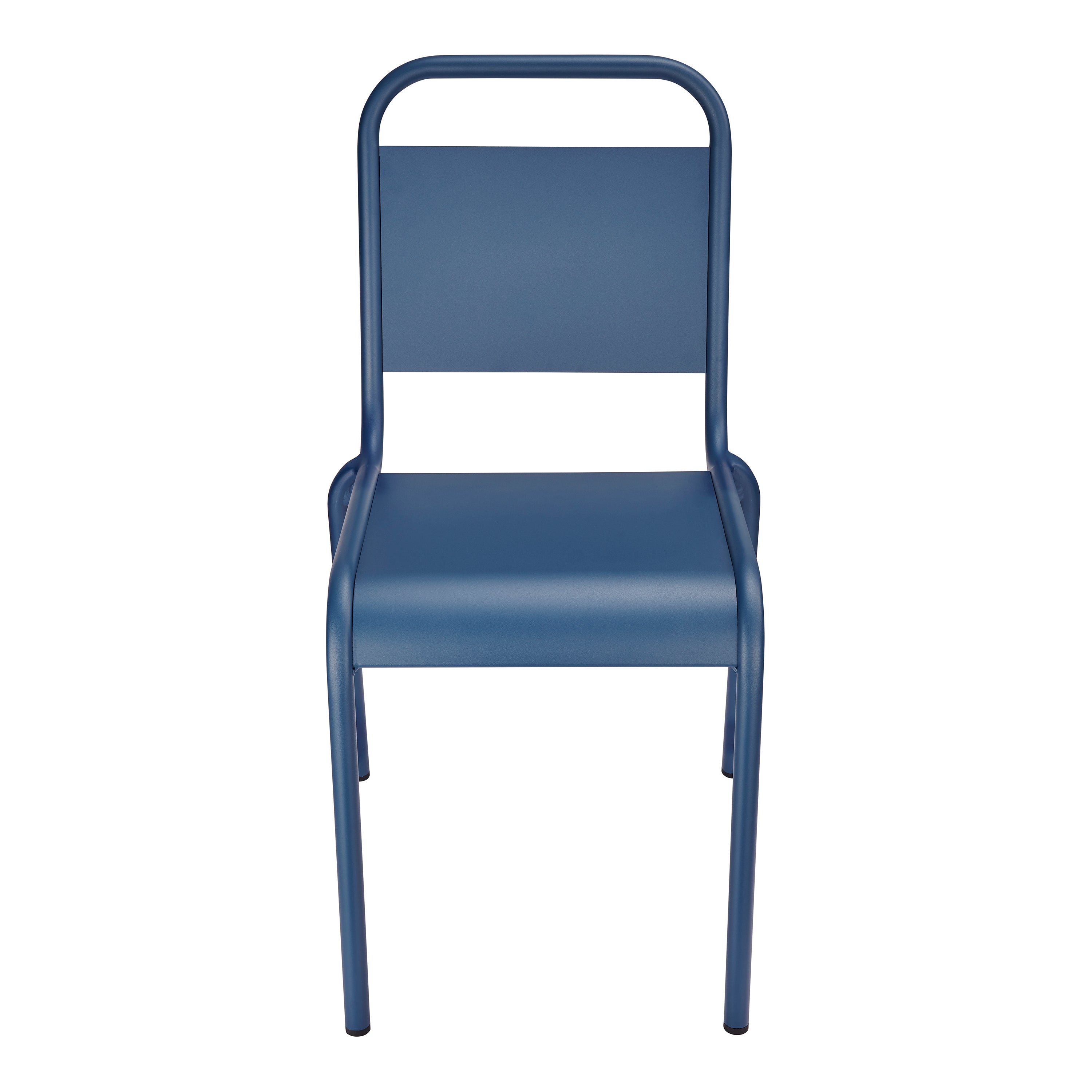 Euro Style Dining Chairs - Otis Outdoor Side Chair in Dark Blue - Set of 2