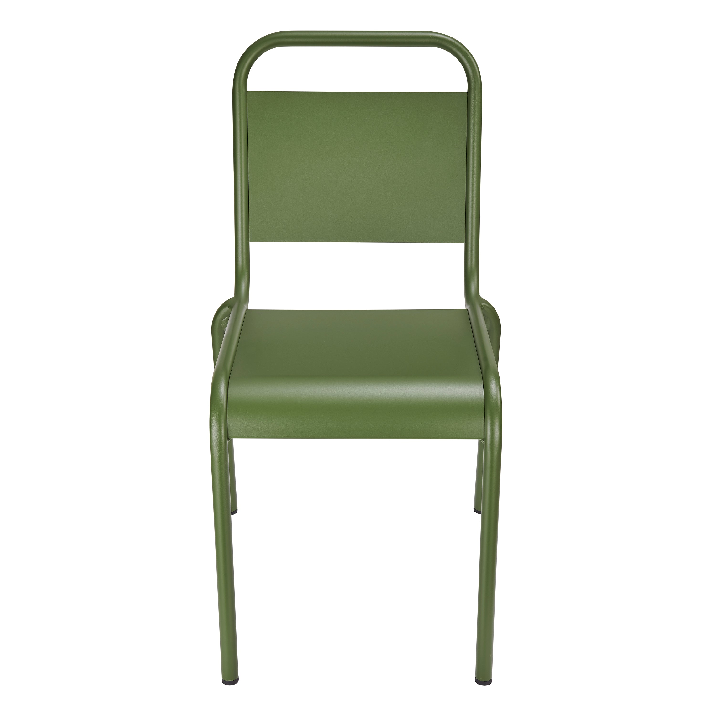 Euro Style Dining Chairs - Otis Outdoor Side Chair in Dark Green - Set of 2