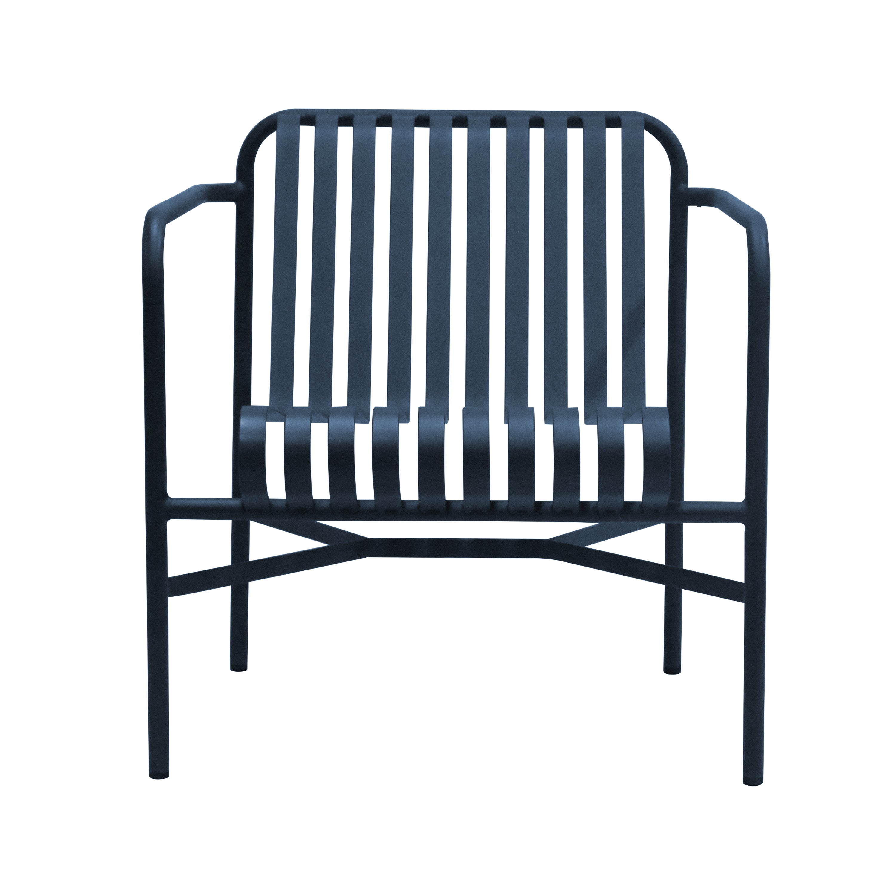 Euro Style Outdoor Chairs - Enid Outdoor Lounge Chair in Dark Blue - Set of 1