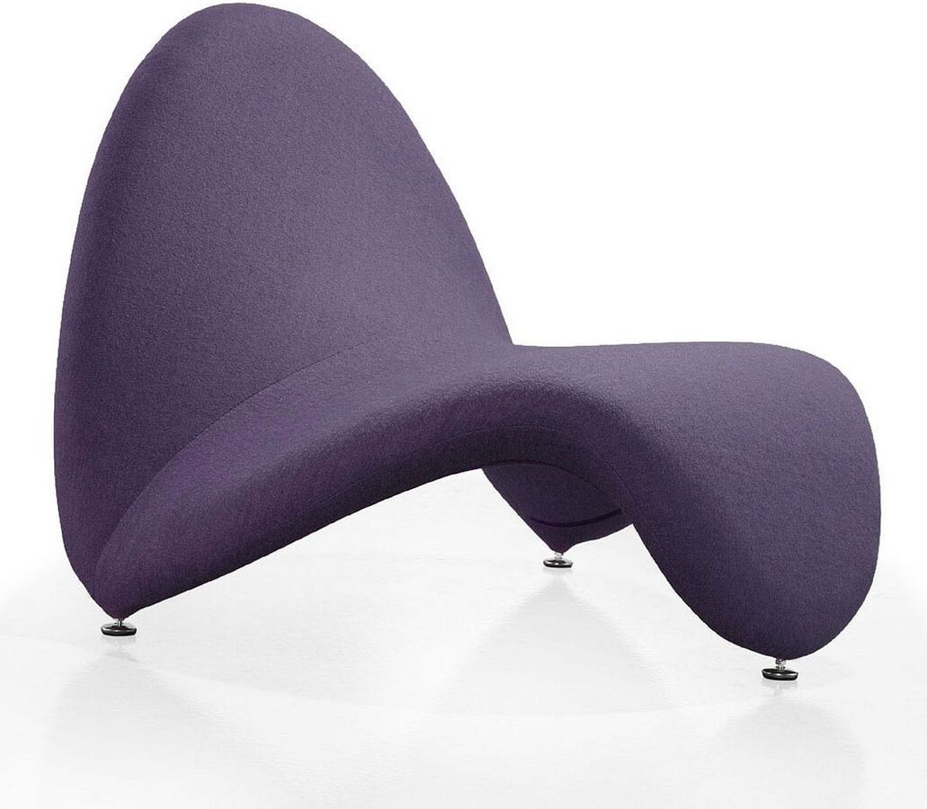 Manhattan Comfort Accent Chairs - MoMa Purple Wool Blend Accent Chair