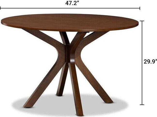 Wholesale Interiors Dining Tables - Kenji Round Dining Table Walnut & Brown