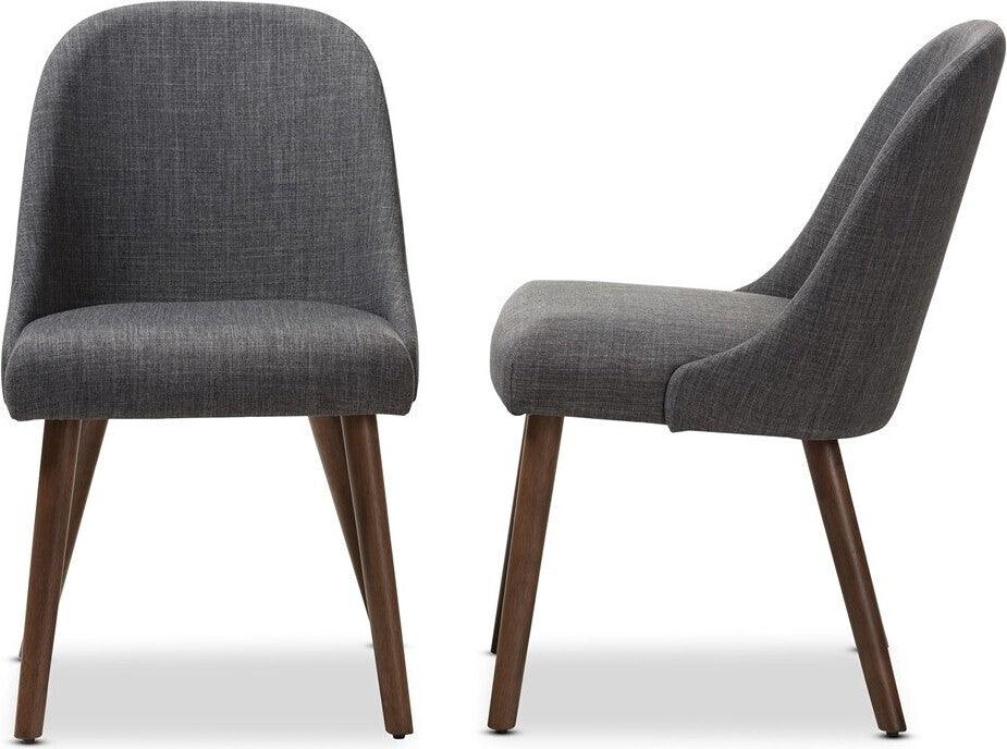 Wholesale Interiors Dining Chairs - Cody Dining Chair Dark Gray & Walnut (Set of 2)